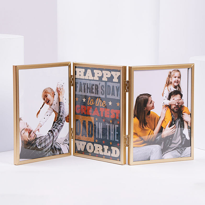 Love You Always Dad Triple Frame: Personalised Gifts