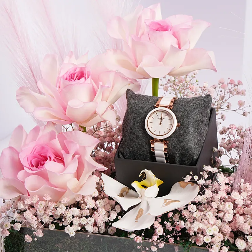 ساعة كينيث كول نسائية في سلة ورد: Buy Watches 