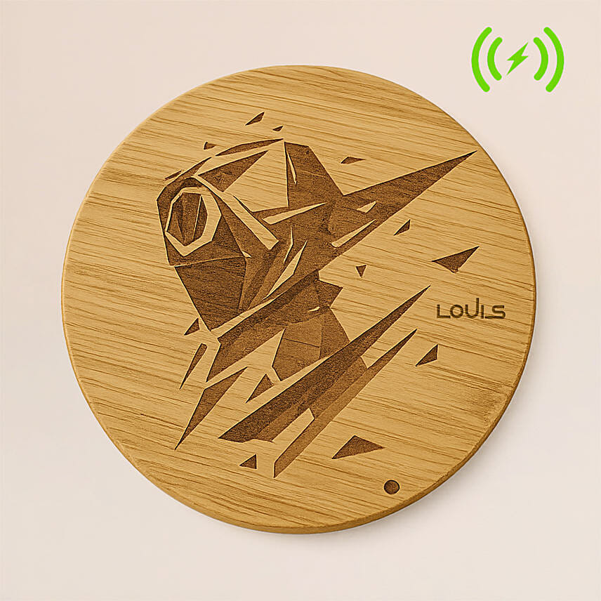 Engraved Masked Man Wireless Charger: Mobile Accessories