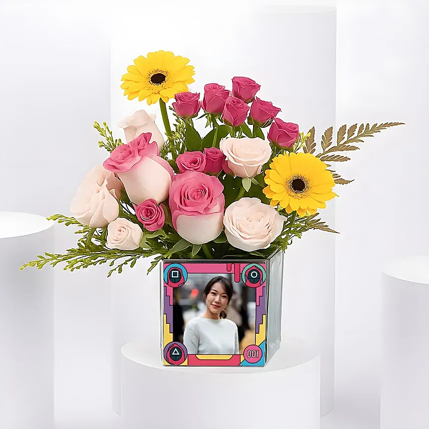 Squid Squad Personalised Flower Vase: 