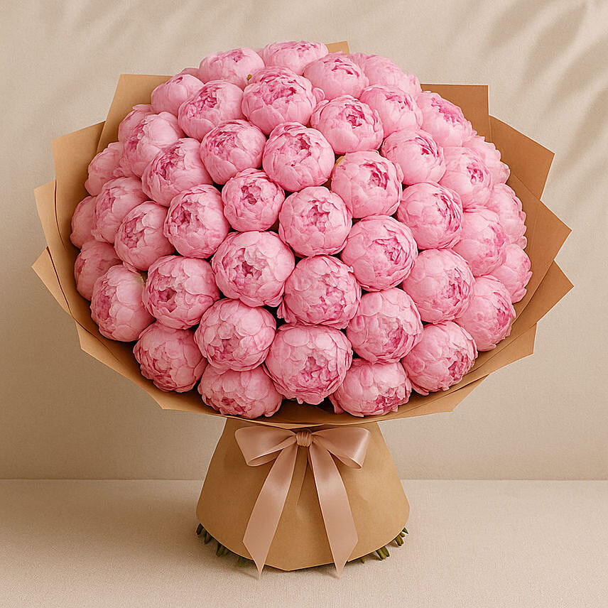 Everlasting Love Peonies Bouquet: Flower Delivery Ajman