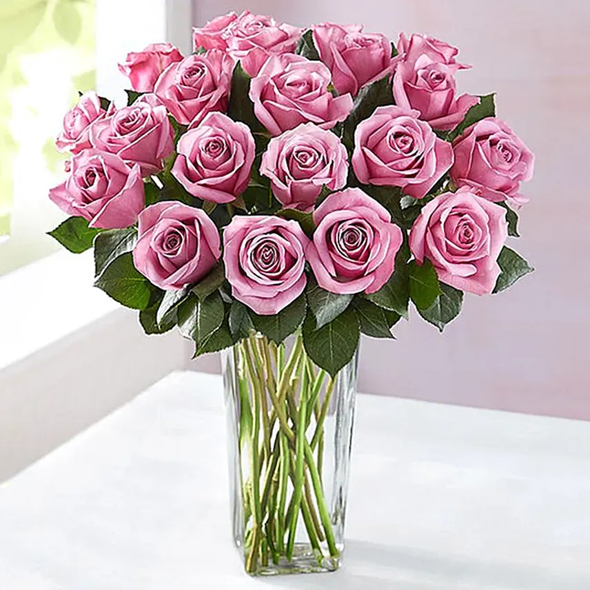 Vase Of Mystic Purple Roses: Gifts Delivery Lebanon