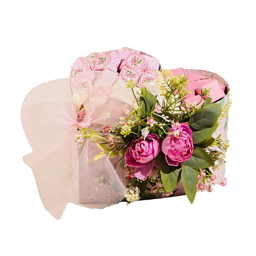 Spring Beauty Chocolate Heart Box: Gifts Delivery Lebanon