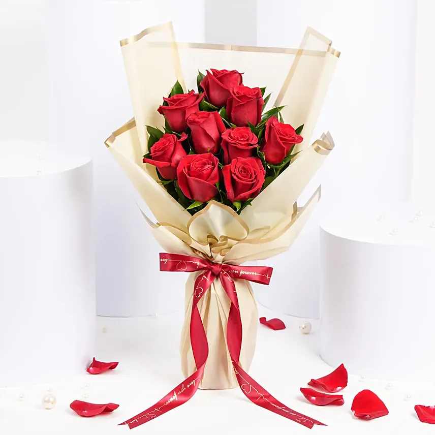 Love Expression Valentine 9 Roses: Gifts Delivery Lebanon