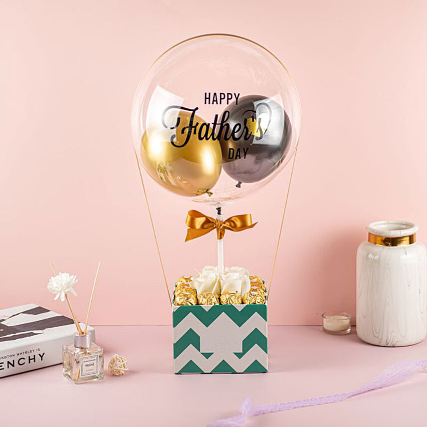 Fathers Day Special Balloon Snacks Box:  Chocolate Delivery