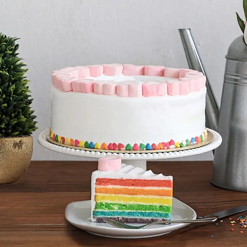 Yummy Rainbow Cake: Anniversary Cakes 