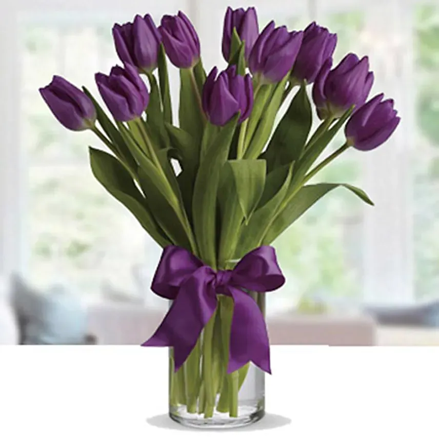 Purple Tulip Arrangement OM: Flower Delivery Oman