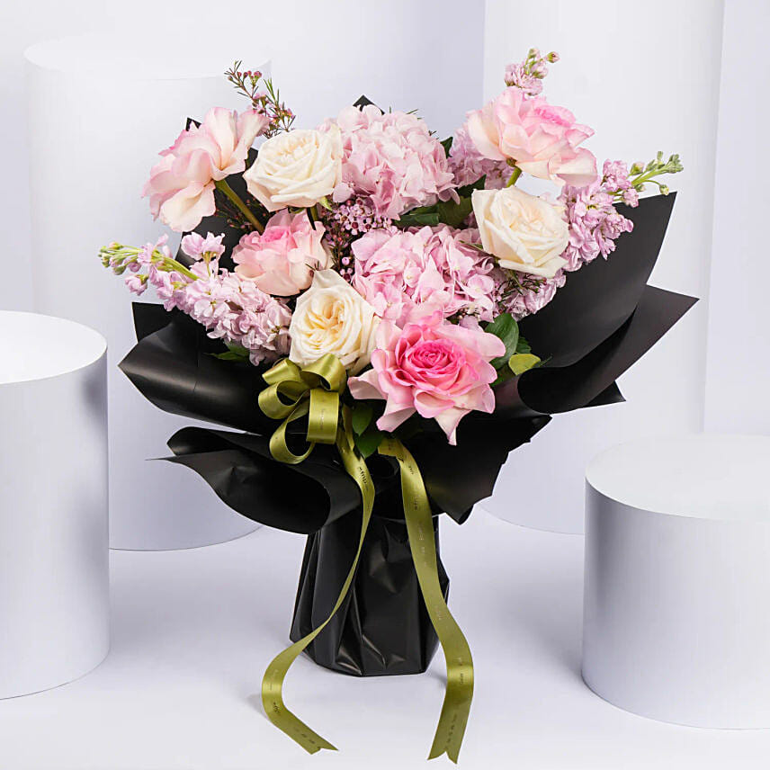 Moods Of Pink Flowers Bouquet: Send Flowers to Oman