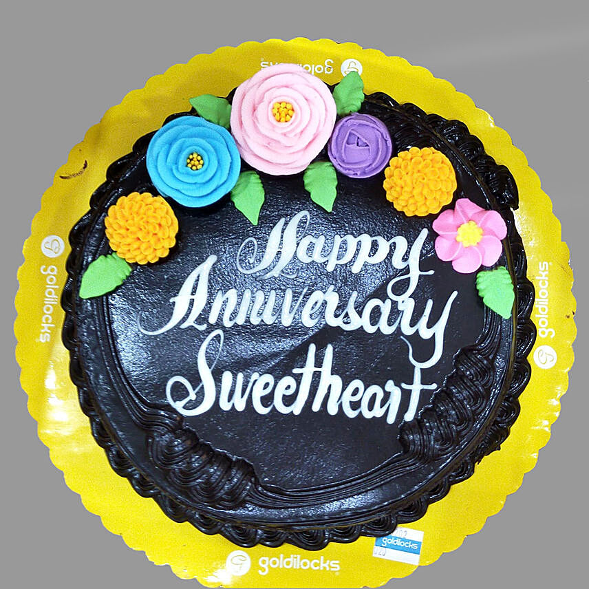 Delectable Anniversary Chocolate Cake: Gift Delivery Philippines