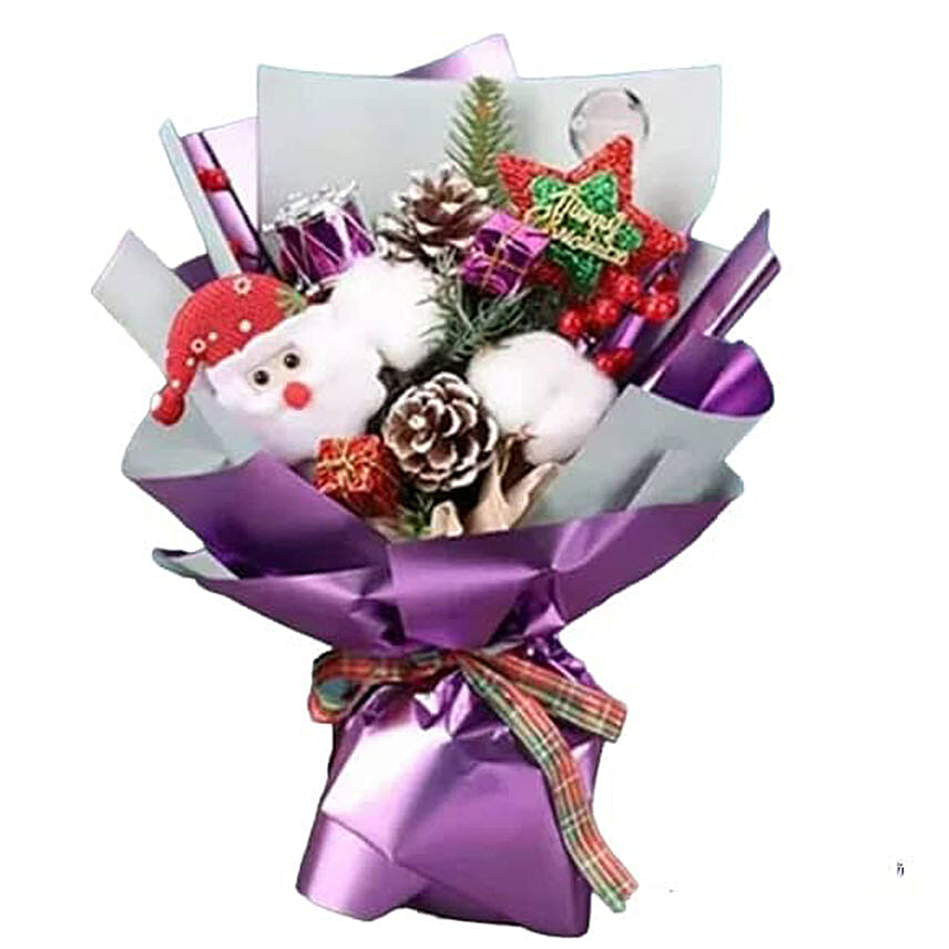 Santa Claus Bouquet Purple: Flowers Delivery in Philippines