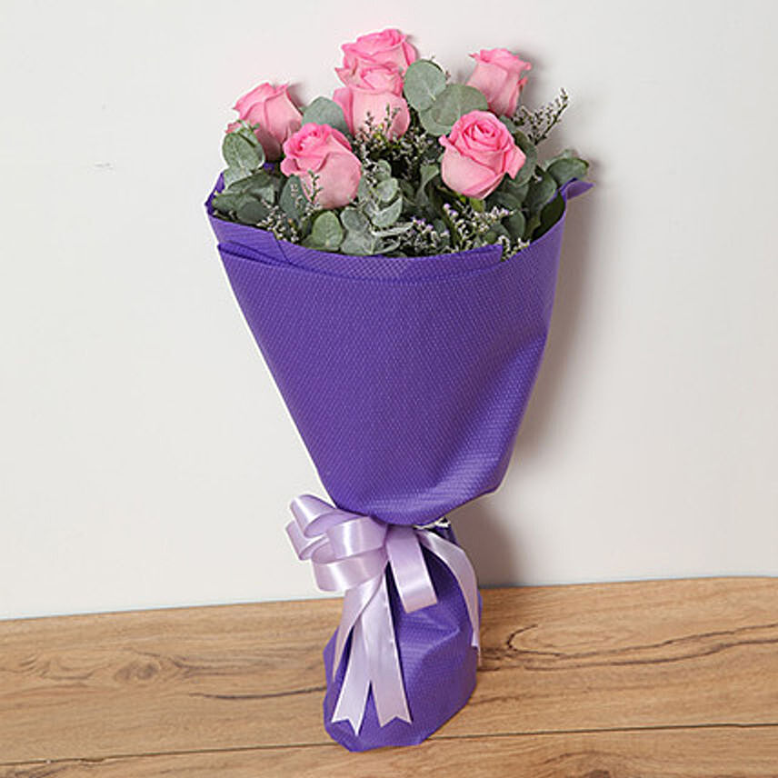 Bouquet Of Pink Roses QT: Send Combos To Qatar
