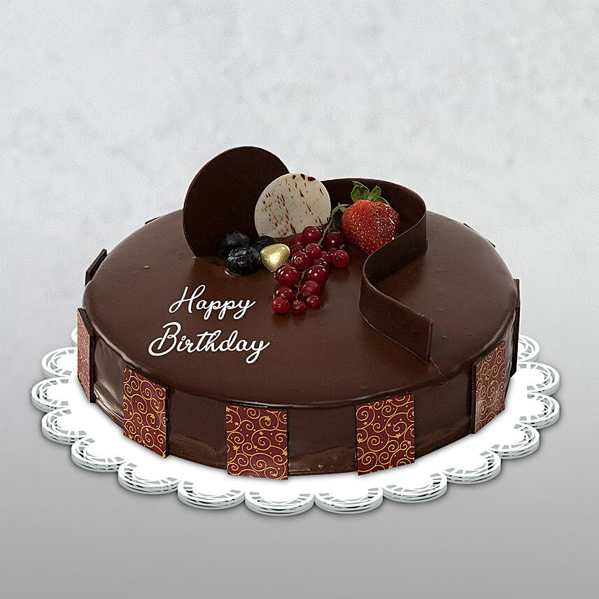 Birthday Chocolate Cake 1 Kg: Send Chocolate Cakes To Qatar