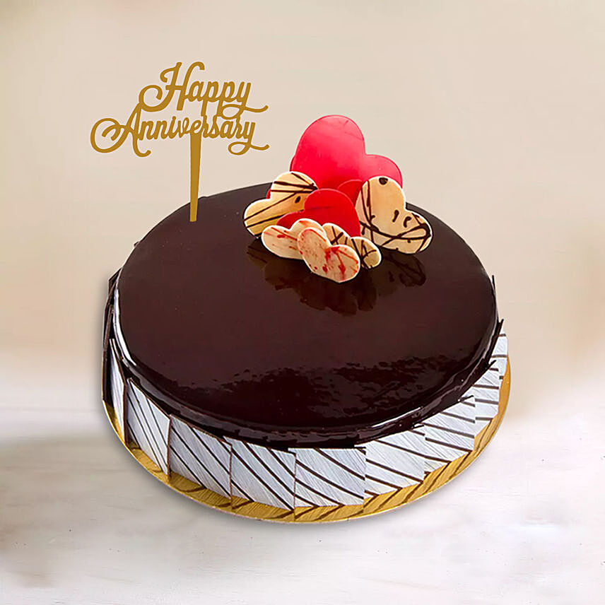 Chocolate Love Happy Anniversary Cake: 