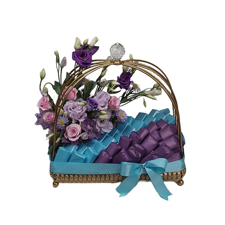Heavenly Mixed Flowers Dome Cage: 