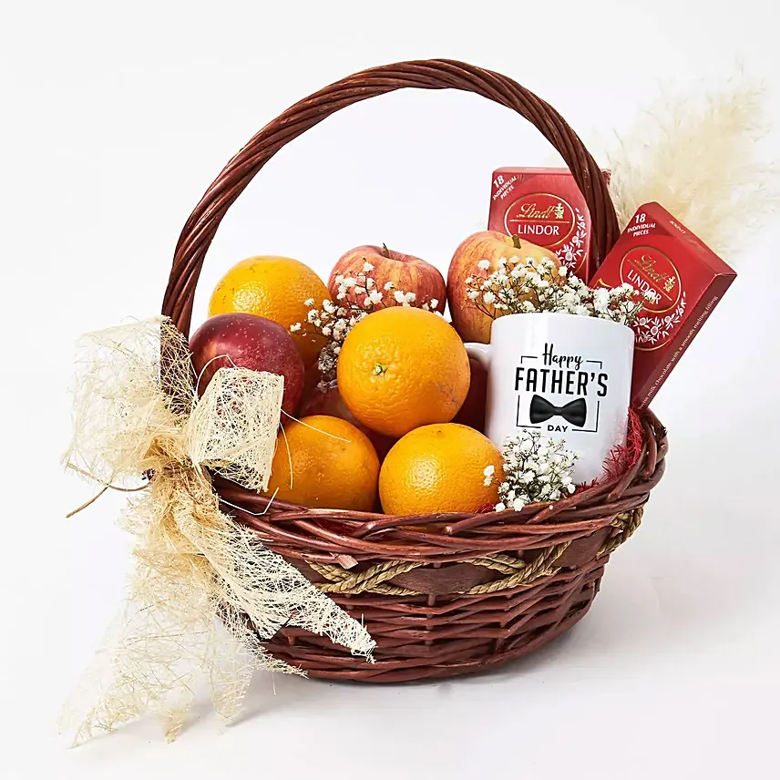 Fruit & Chocolates With Mug For Father's Day: Fathers Day Gifts to Qatar
