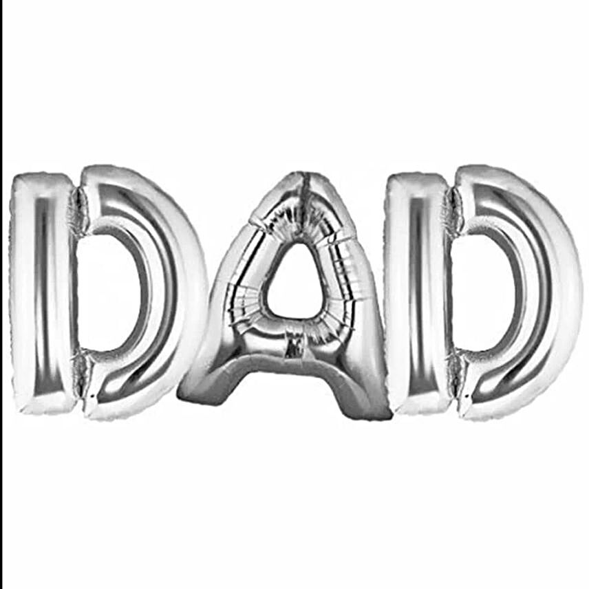 Dad Balloon Set Silver: Fathers Day Gifts to Qatar