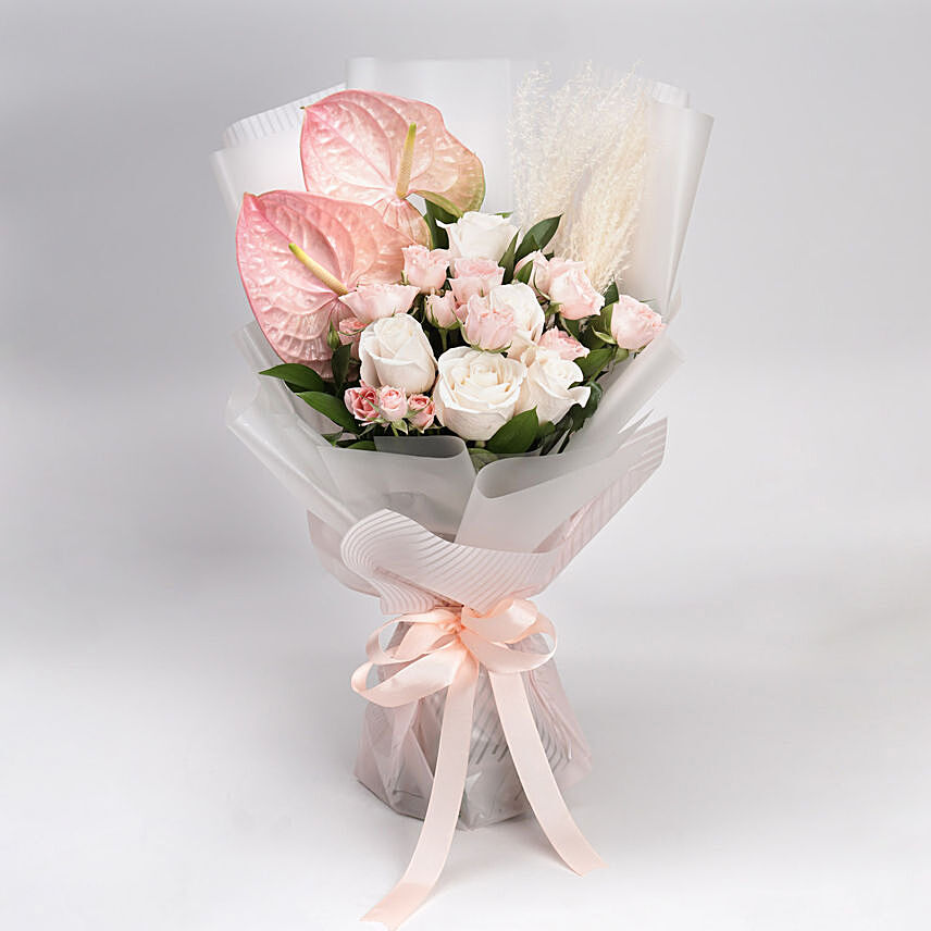 Soothing Mixed Flowers Bouquet: Flower Bouquet To Qatar