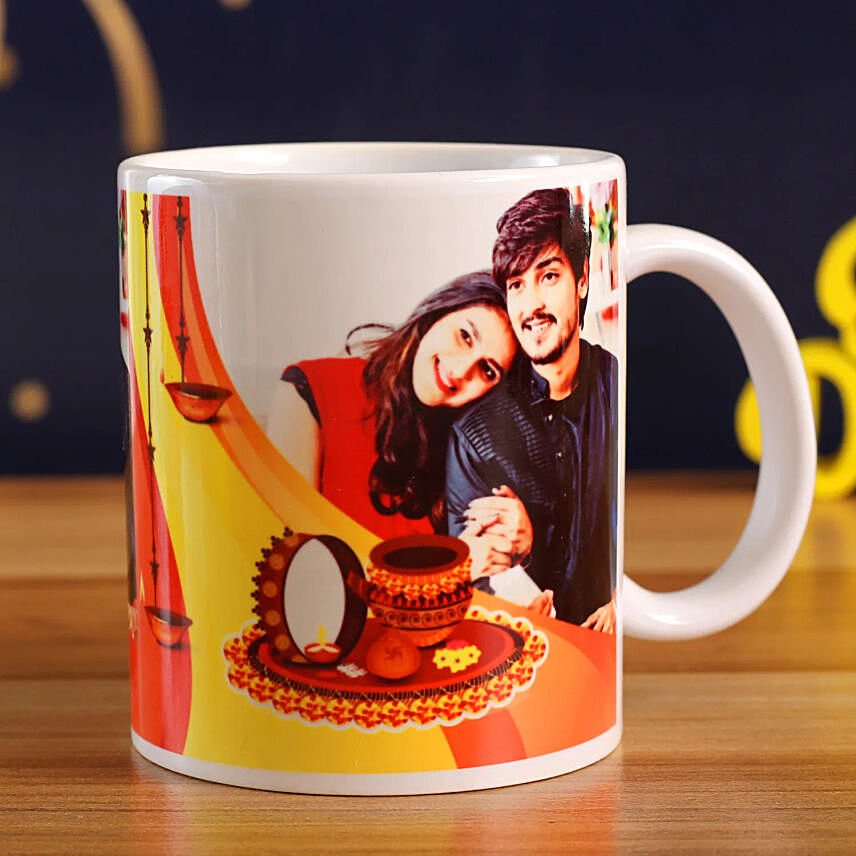 Personalised Happy Karwa Chauth Mug: Send Personalised Gifts To Qatar