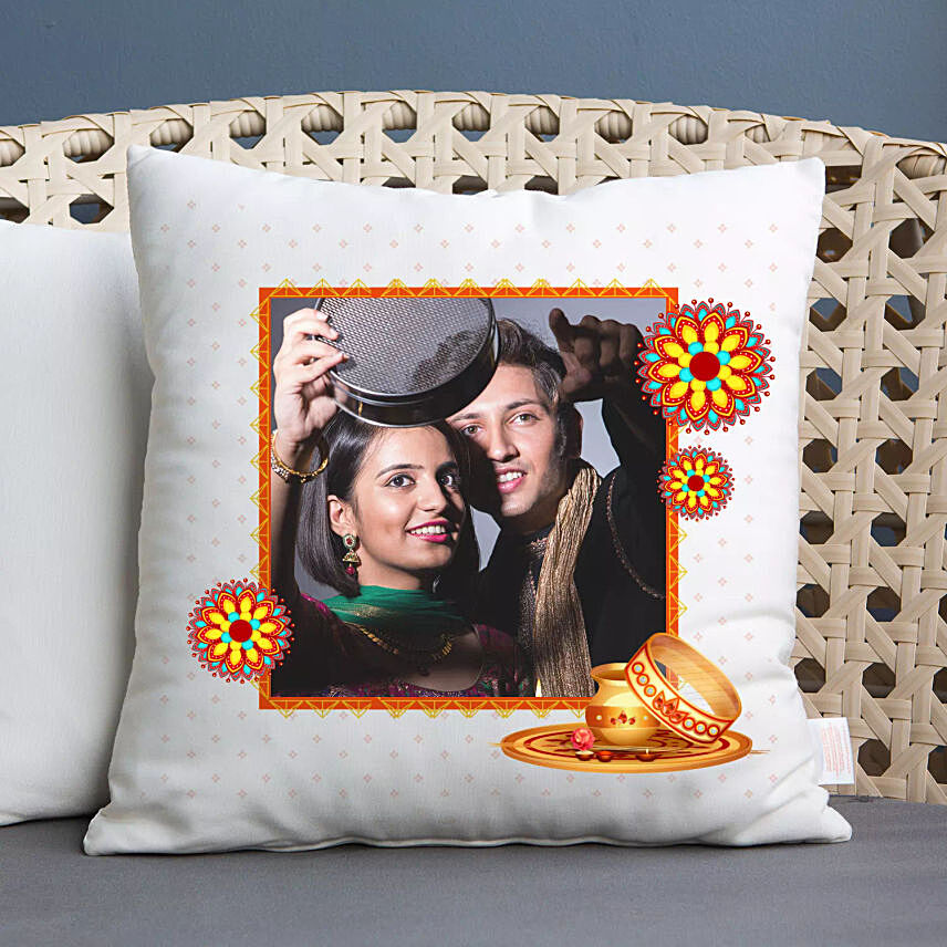 Sighting of Moon White Personalised Cushion: Send Personalised Gifts To Qatar