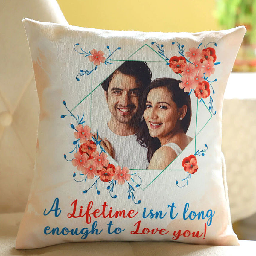 Loving You For A Lifetime Personalised Cushion: 