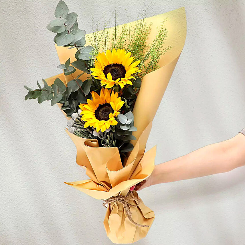 Bouquet Of Sunshine Flowers: Send Sunflower To Qatar