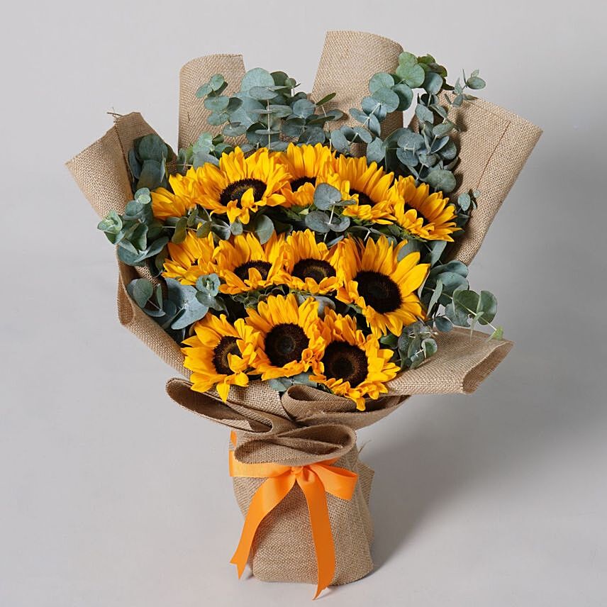 Bright & Early Floral Bouquet: Send Sunflower To Qatar