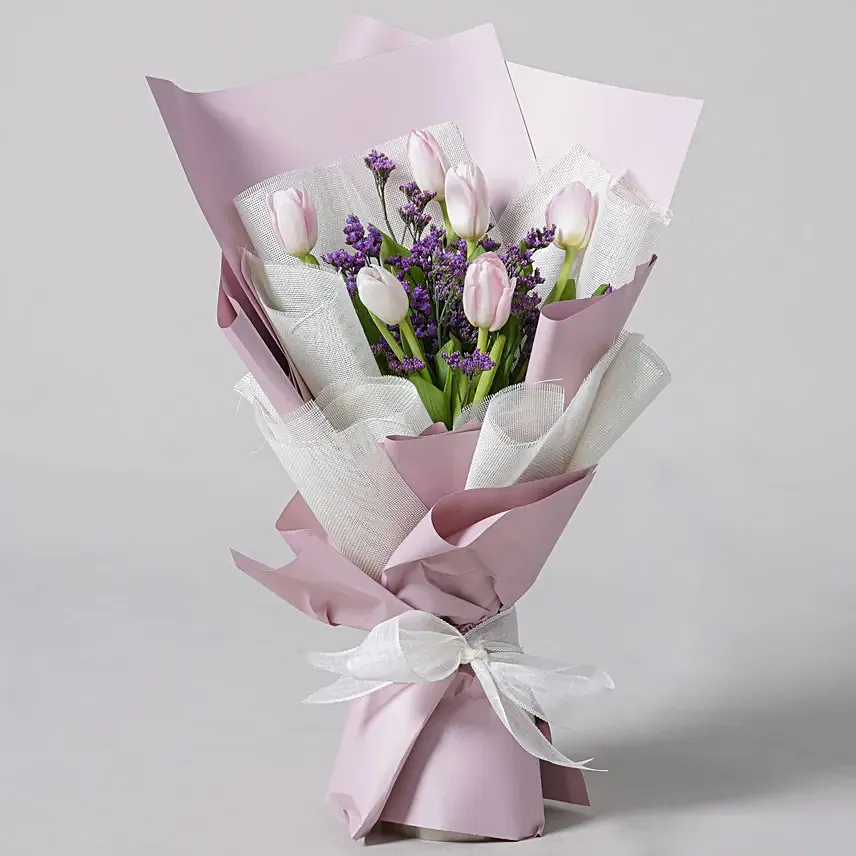 Pastel Pretty Blooms Bouquet: Flower Bouquet To Qatar
