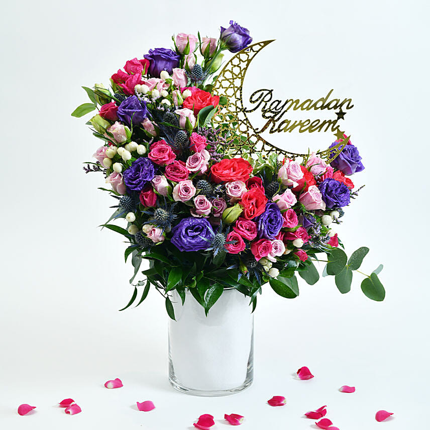 Ramadan Kareem Mix Flowers Arrangement: 