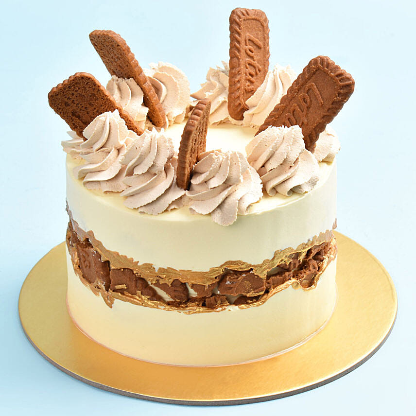 Delectable Lotus cake 8 Portion: Cake Delivery in Qatar