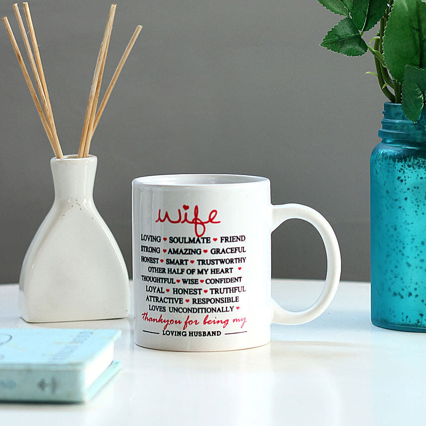 Loving Wife Printed White Mug: توصيل هدايا قطر