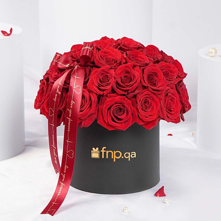 35 Valentines Red Roses Box: Flower Delivery in Qatar