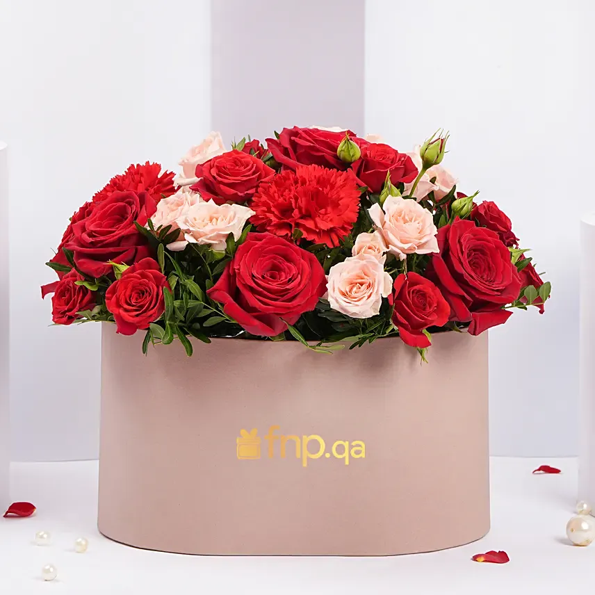 Petals Glow Flower Arrangement: Send Gifts for Him To Qatar