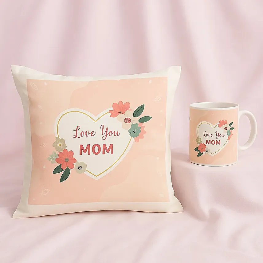 Love for MOM Cushion & Mug Set: 