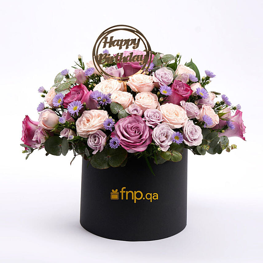Birthday Flowers Box: Send Flowers to Qatar from UAE