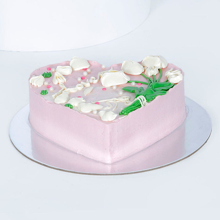 Heart Shape Chocolate Flavour Cake 1 Kg: 