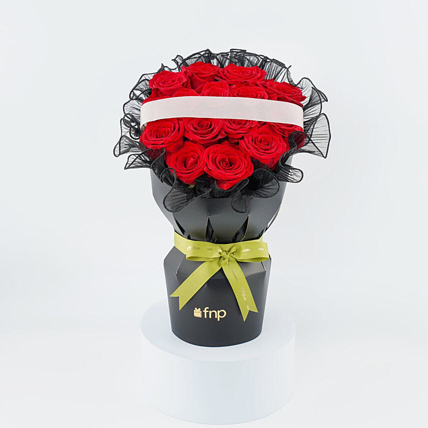 Red Rose Sleeve Flower: Send Birthday Flowers To Qatar