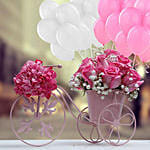 Flower Flower Arrangement Hydrengia Roses Balloons Flowers