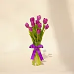 Purple Tulip Arrangement Mothers Day Gifts Mother Day Mom's Gift