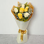 White and Yellow Roses Bouquet