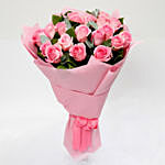 Passionate 20 Pink Roses Bouquet