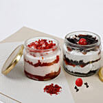 Red Velvet and Black Forest Jar Cakes