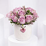 Vase Of Royal Purple Roses