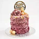 Rosy Birthday Chocolate Cake