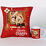 Personalised Xmas Greetings Cushion And Mug