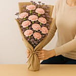 Lovely Pink Carnations Bouquet