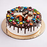 Chocolate Drip MNM Photo Cake For Anniversary