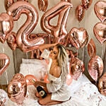 Birthday Special Rose Gold Balloon Decor