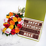 Multicolor Roses n Birthday Chocolates