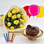 Cake Chocolate Cake Roses Combo Flower and Cake Flowers