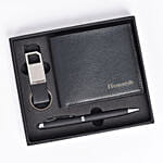 Online  Gift Set of Black Wallet & Pen